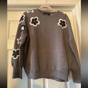 Aleeza Paris knit pullover sweater with fabulous floral design Sz 1x